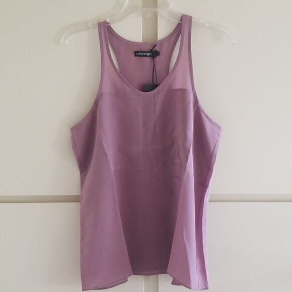 Catherine Gee Dusty Lavender Crepe de Chine Tank - Picture 3 of 4